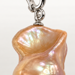 Colorful Baroque Pearl Pendant Charm,Silver Tone Lobster Clasp Irregular Large Pearl Pendant for Women Necklace Jewelry