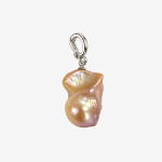3 Colorful Baroque Pearl Pendant Charm,Silver Tone Lobster Clasp Irregular Large Pearl Pendant for Women Necklace Jewelry