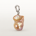 Colorful Baroque Pearl Pendant Charm,Silver Tone Lobster Clasp Irregular Large Pearl Pendant for Women Necklace Jewelry