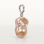 Colorful Baroque Pearl Pendant Charm,Silver Tone Lobster Clasp Irregular Large Pearl Pendant for Women Necklace Jewelry
