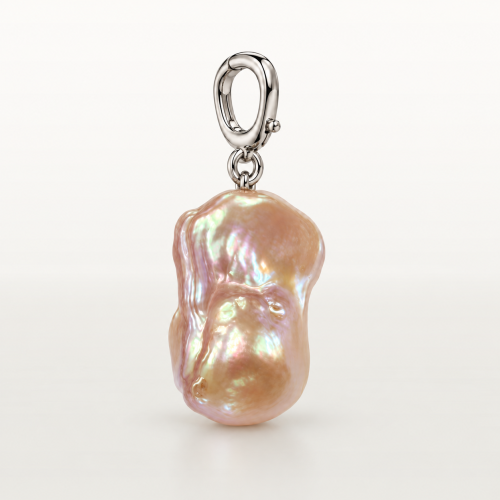 Colorful Baroque Pearl Pendant Charm,Silver Tone Lobster Clasp Irregular Large Pearl Pendant for Women Necklace Jewelry