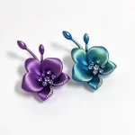 Titanium Two-Tone Flower Pendant