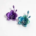 Titanium Two-Tone Flower Pendant