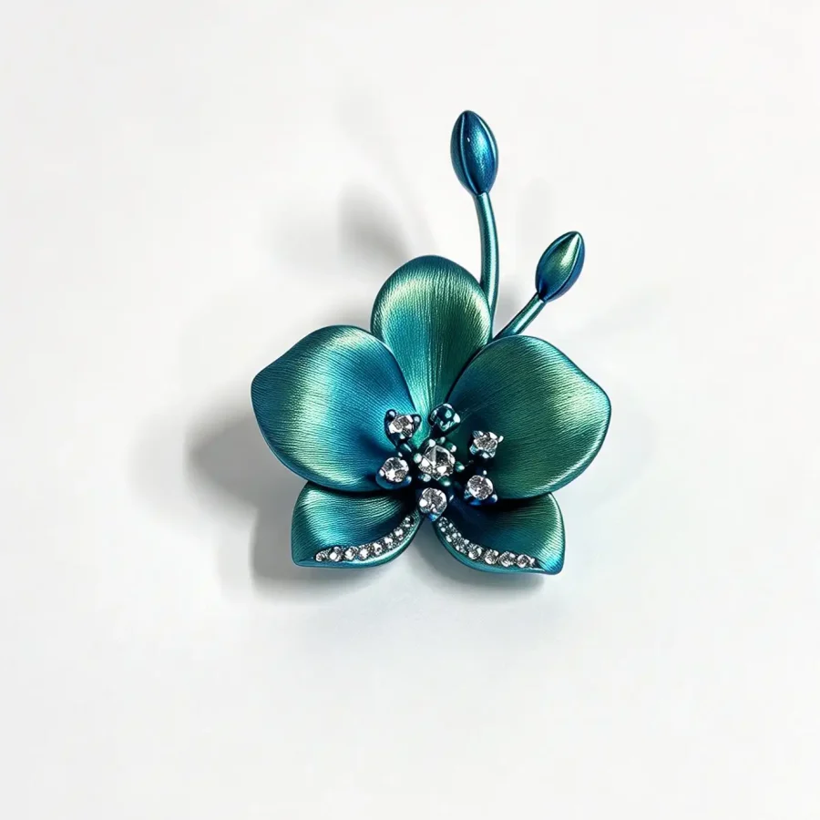 Titanium Two-Tone Flower Pendant