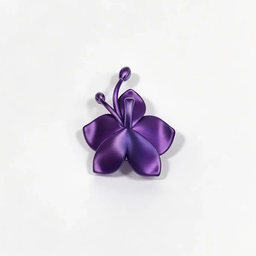 Titanium Two-Tone Flower Pendant