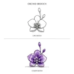Titanium Two-Tone Flower Pendant