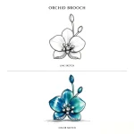 Titanium Two-Tone Flower Pendant