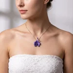 Titanium Two-Tone Flower Pendant