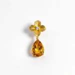 Citrine flower pendant