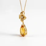 Citrine flower pendant