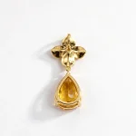 Citrine flower pendant