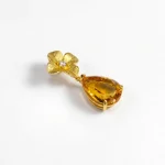Citrine flower pendant