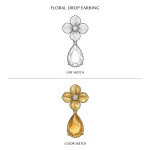 Citrine flower pendant