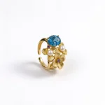 Topaz flower ring