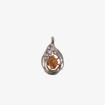 Black Silver Citrine Pendant
