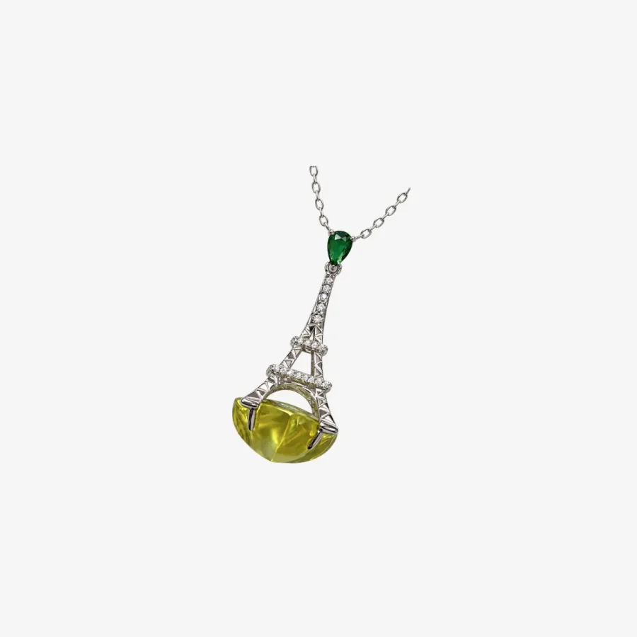Paris Tower Citrine Necklace