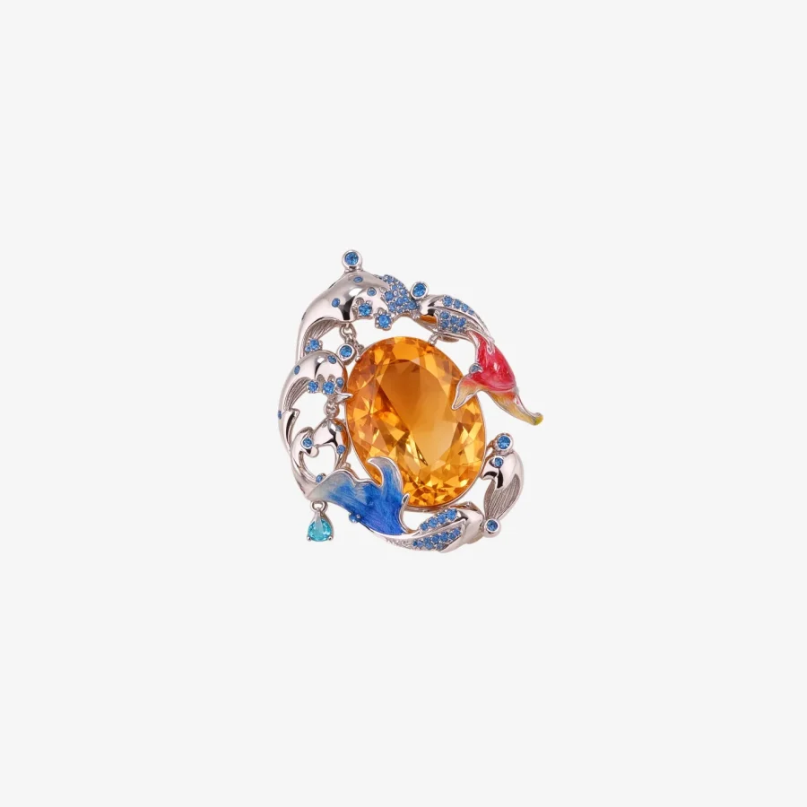 Koi Fish Citrine Pendant