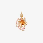 Diamond Citrine Flower Pendant