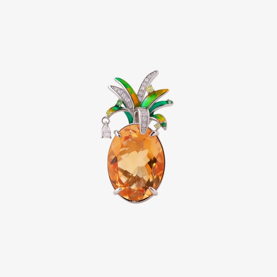 Citrine Pineapple Pendant