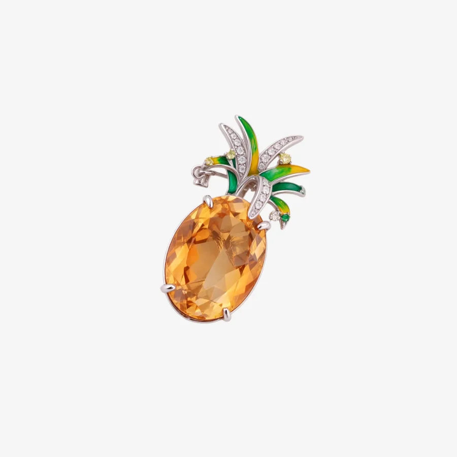 Citrine Pineapple Pendant