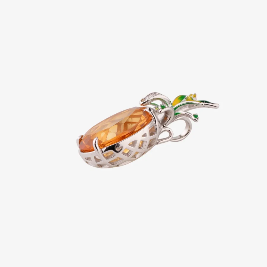 Citrine Pineapple Pendant