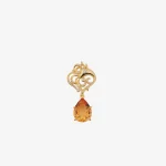 Citrine Heart Moon Pendant