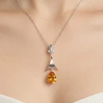 Citrine Koi Fish Pendant