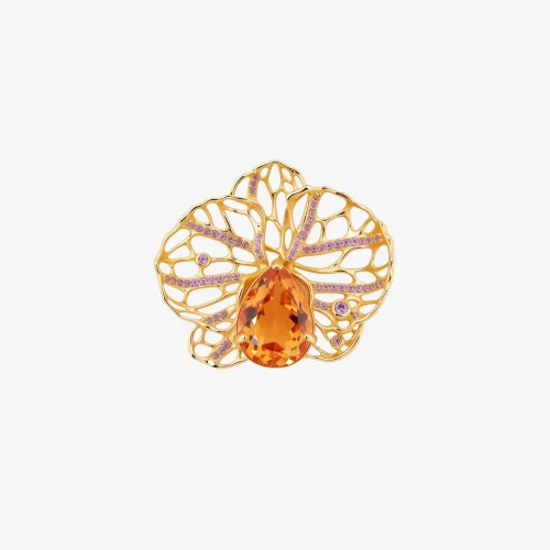 Openwork Insect Citrine Pendant