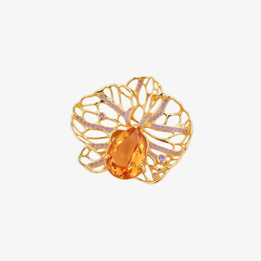 Openwork Insect Citrine Pendant