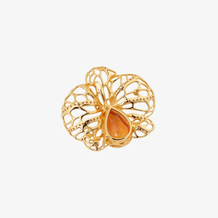 Openwork Insect Citrine Pendant