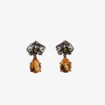 Black Gold Citrine Earrings
