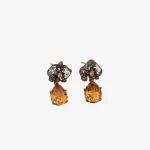 Black Gold Citrine Earrings