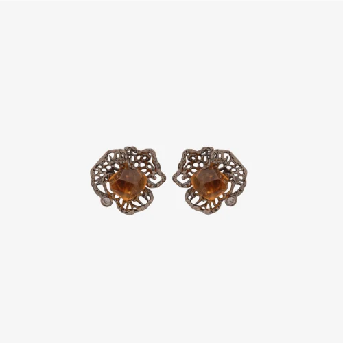 Openwork Citrine Earrings