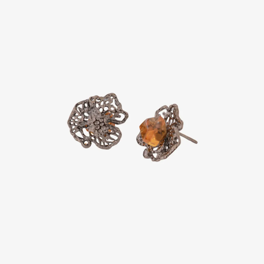 Openwork Citrine Earrings