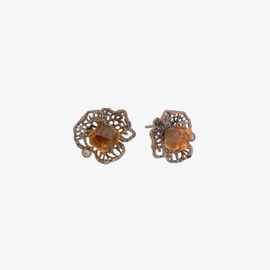 Openwork Citrine Earrings