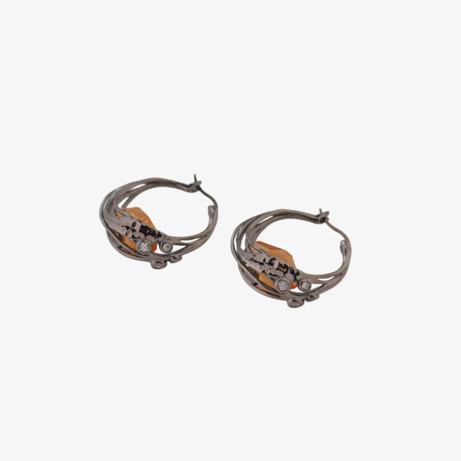 Citrine Hoop Earrings