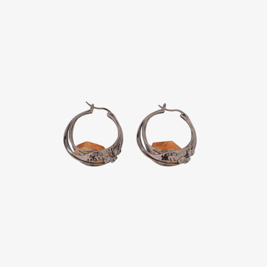 Citrine Hoop Earrings
