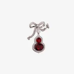 Garnet Gourd Bow Pendant