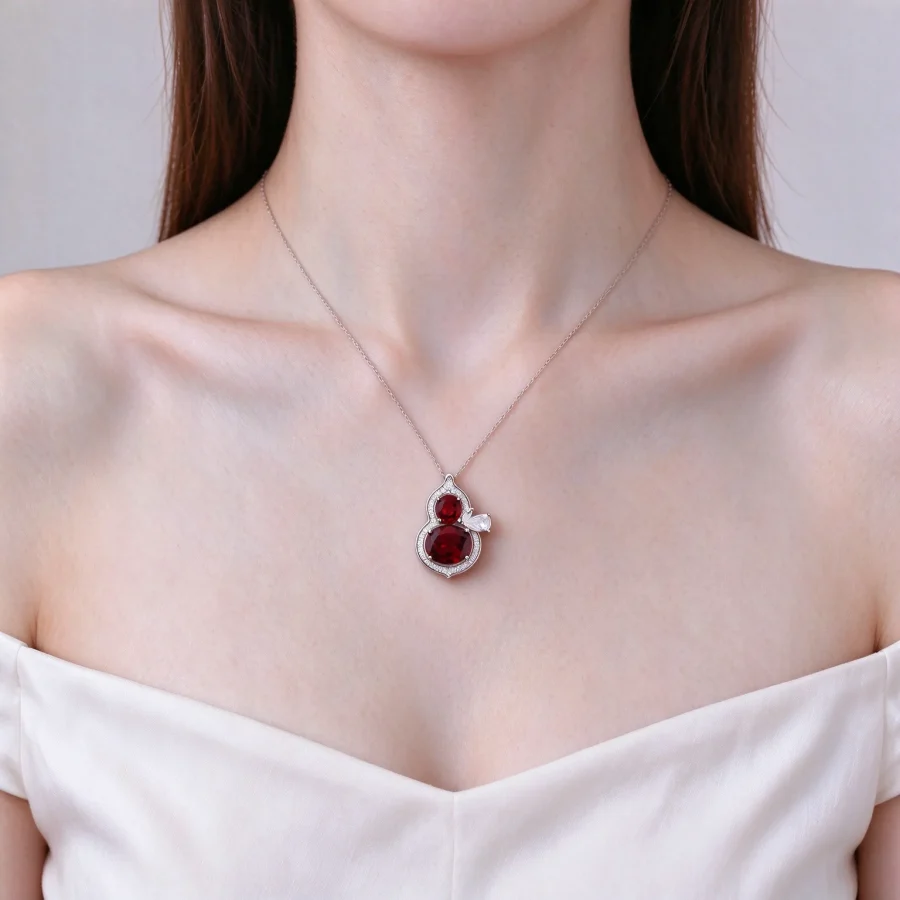 SLS003 D_10_04_2026 Garnet Gourd Pendant