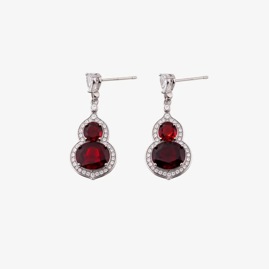 SLS004 C_10_04_2026 Garnet Gourd Earrings