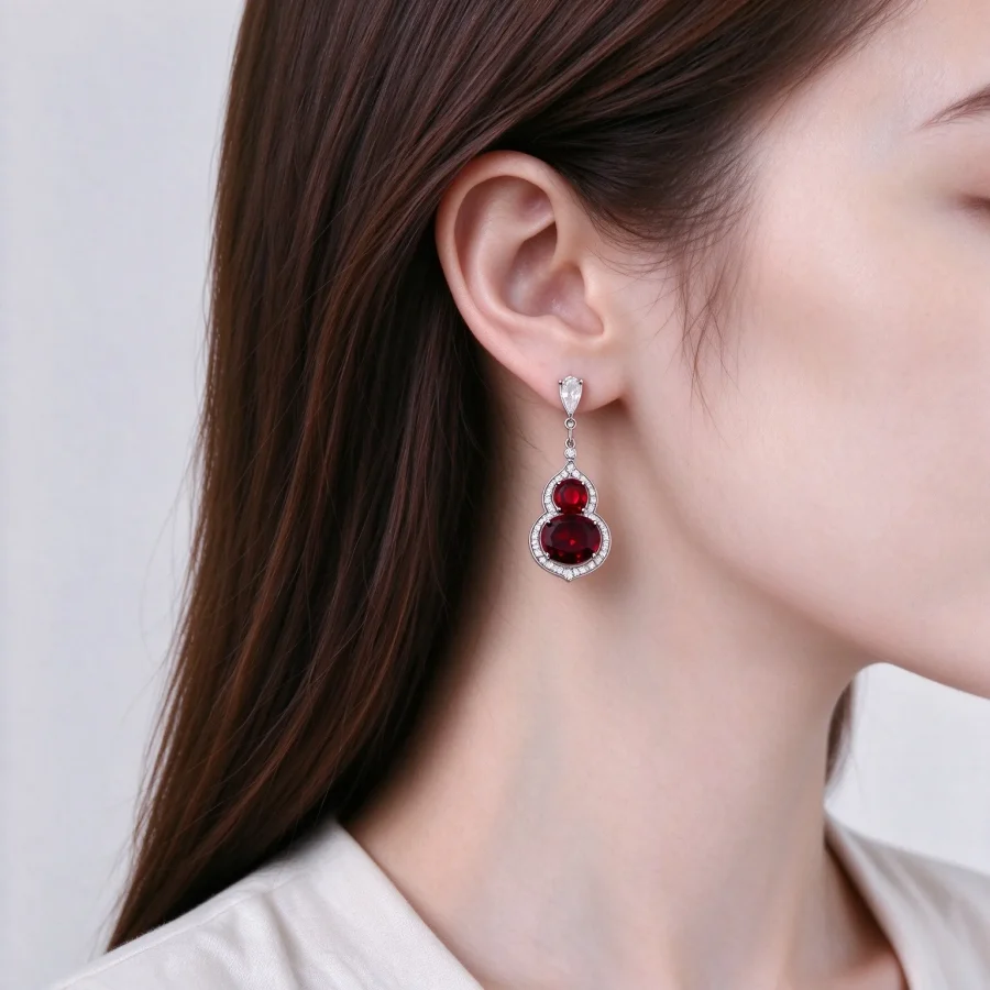 SLS004 D_10_04_2026 Garnet Gourd Earrings