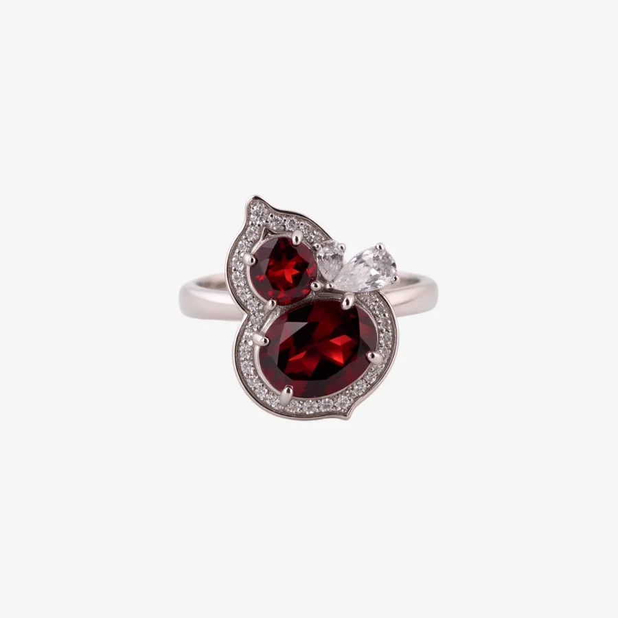 Mini Gourd Garnet Ring