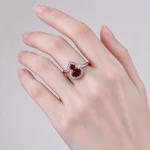 Mini Gourd Garnet Ring