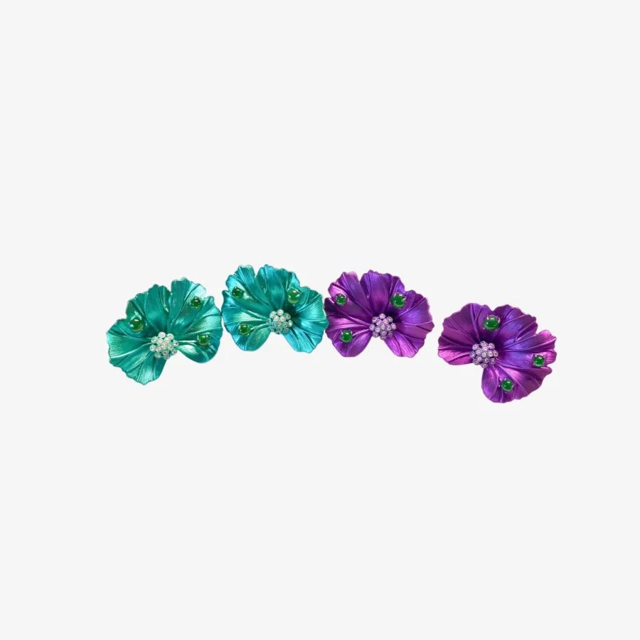 TJ010 A_10_04_2026 Two Tone Peony Flower Studs