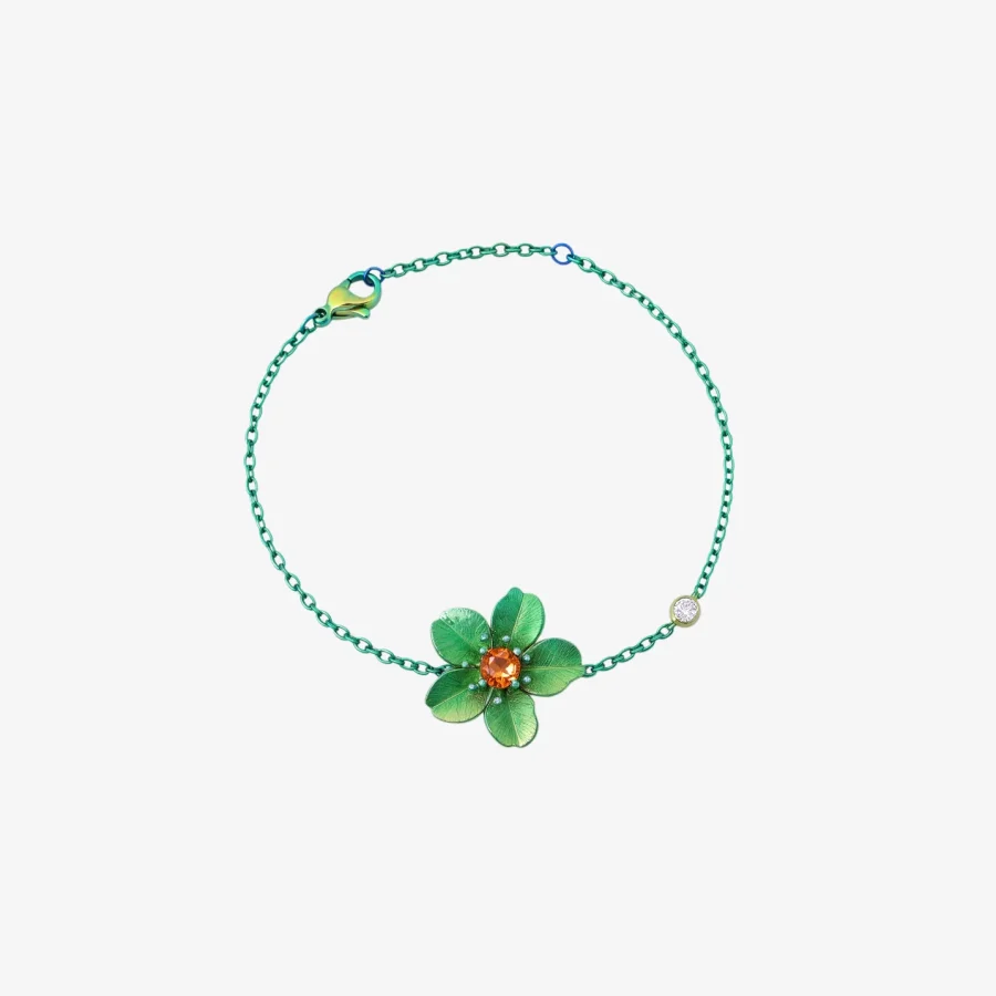 Green Flower Bracelet