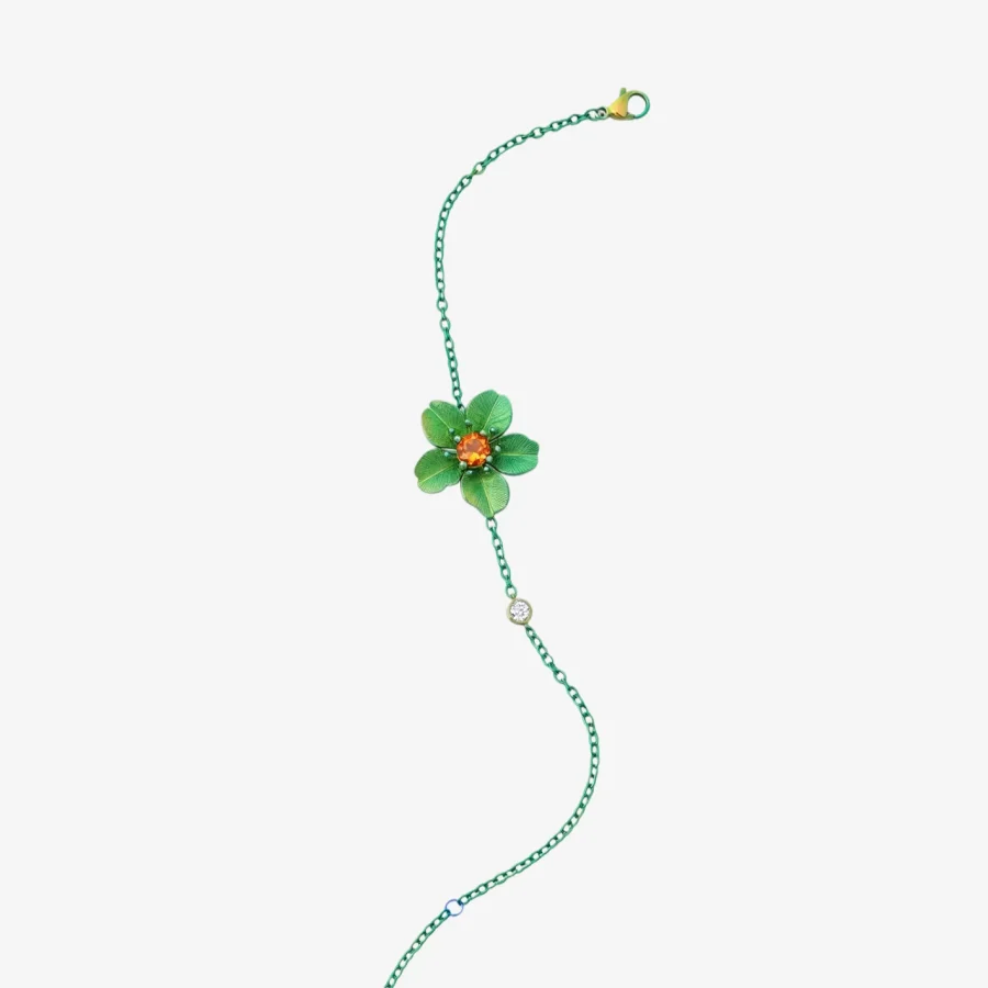 Green Flower Bracelet