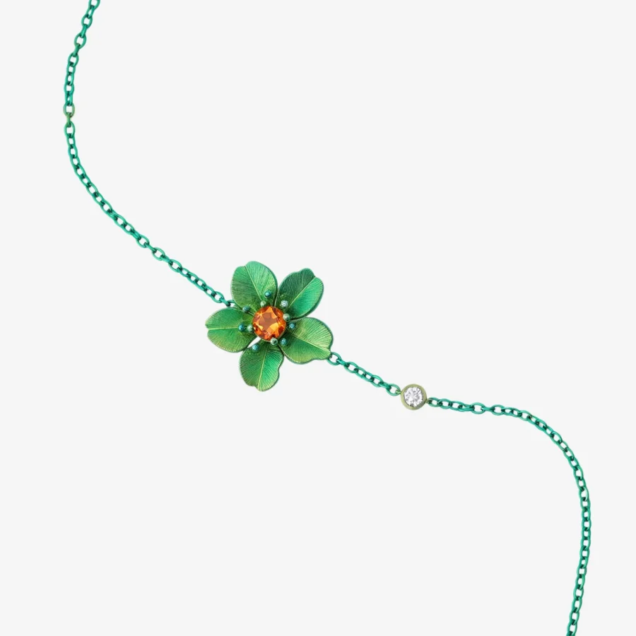 Green Flower Bracelet