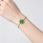 Green Flower Bracelet