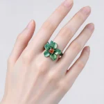 Green Flower Ring