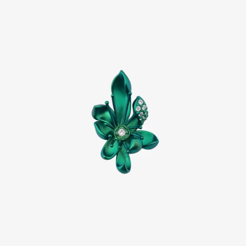 Green Horn Flower Pendant